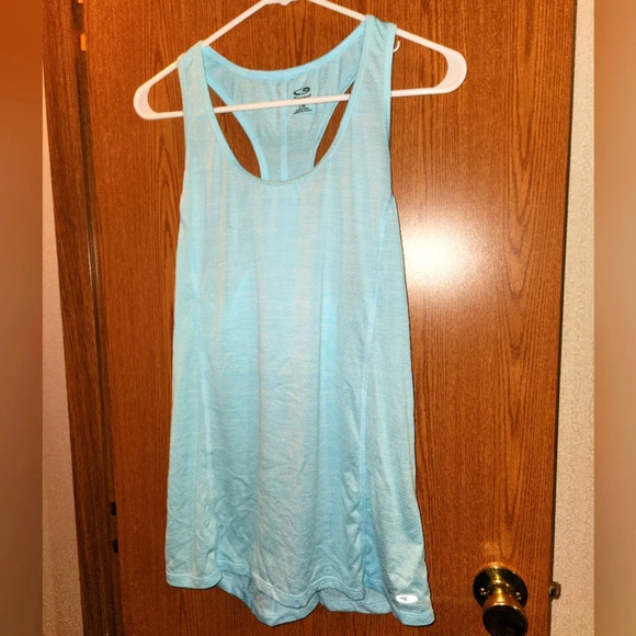 Champion Tops - Champion Size Large Blue Women's Racerback Tank Top